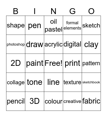 Employment  Bingo Card