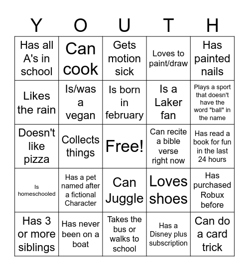 Find someone who... Bingo Card