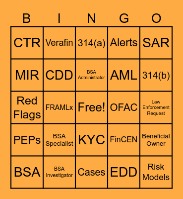 BSA Bingo Card