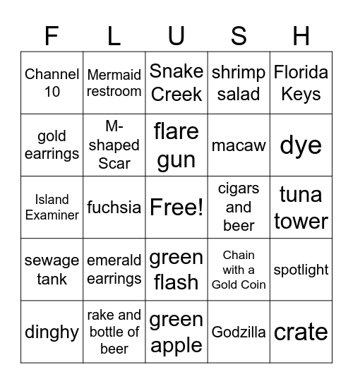 Flush Review 2 Bingo Card