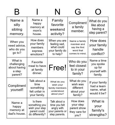 THERAPY BINGO Card