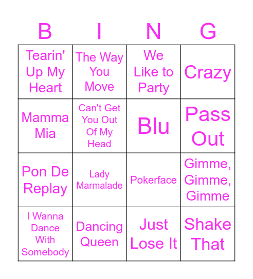 Bridezilla Bingo! Bingo Card