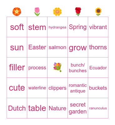 🌸Love Knots Floral Bingo🌸 Bingo Card