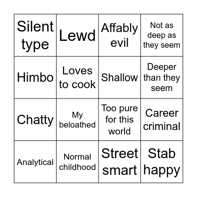 TRP Bingo #2 Bingo Card