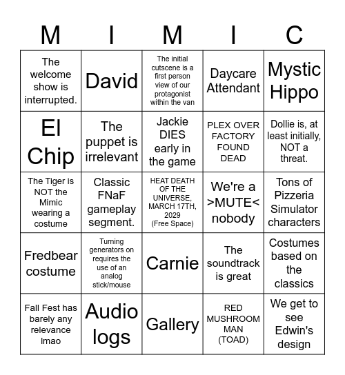 Bingo Card