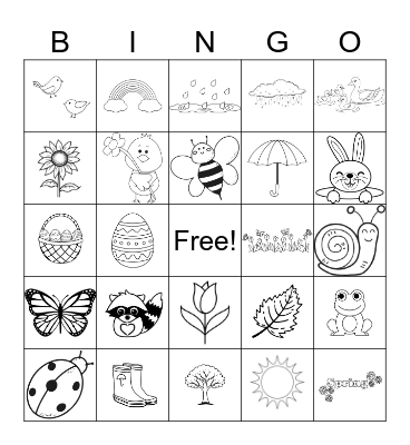 Spring Bingo Card