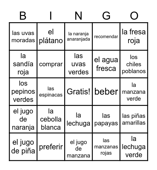 U4: ASD 1 Bingo Card