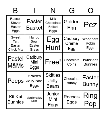 Bunny Bingo Card