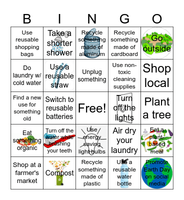 Earth Day BINGO Card