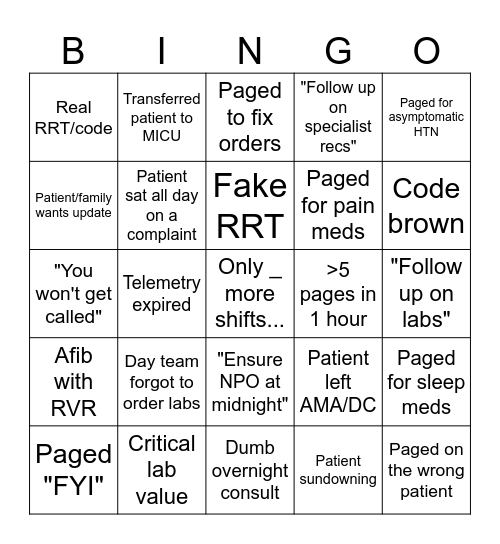 Cross Cover Bingo Card