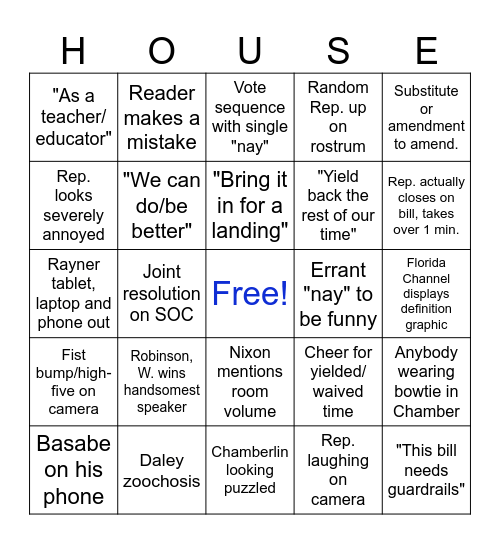 Session 4/24 Bingo Card