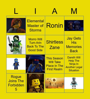 Ninjago DR S3 Bingo Card