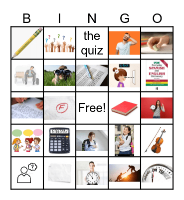 #SIC verbs and objects Bingo Card
