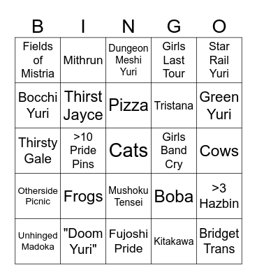 Convention Bingo Card