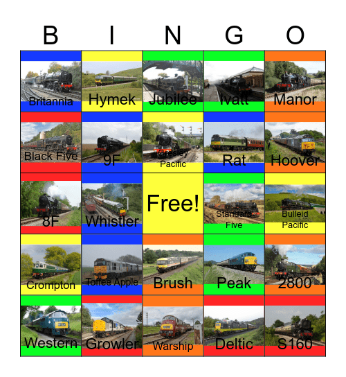 British Tourist Lines would add my Bucket List one day Bingo Card