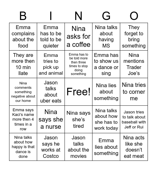 Easter Bowls Sunday Bingo Card