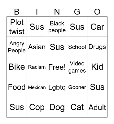 Brain rot Bingo Card