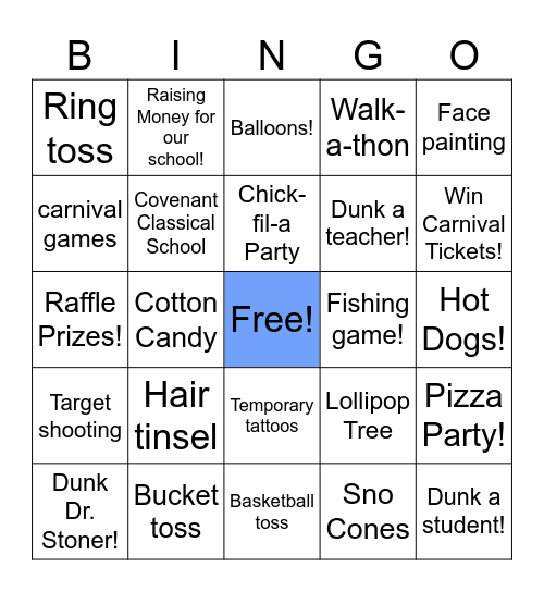 Griffinpalooza Bingo Card