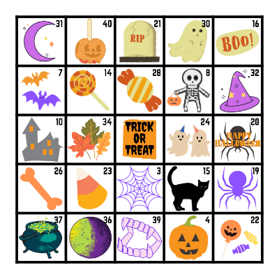 HALLOWEEN Bingo Card