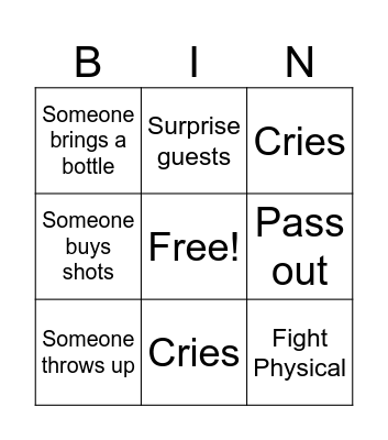 MS Party Bonanza Bingo Card