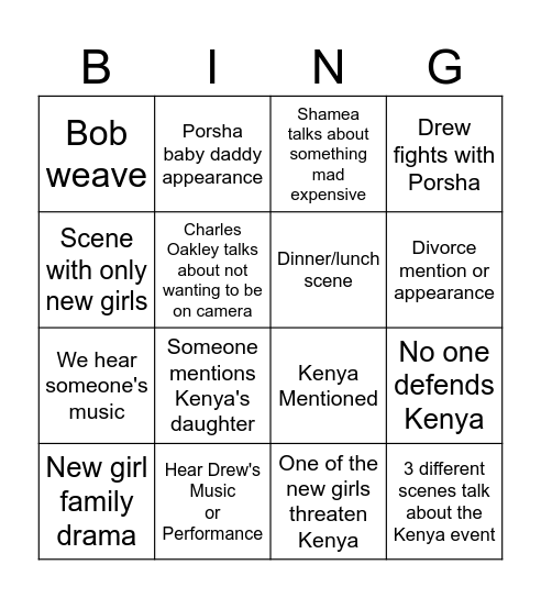 ATL Housewives | S16 Ep. 6 - 1 Bingo Card