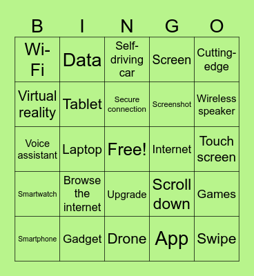 Technology and innovation Bingo Card