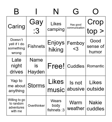 Are you vexs type? Bingo Card