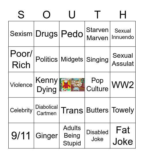 South Park Bingo Card