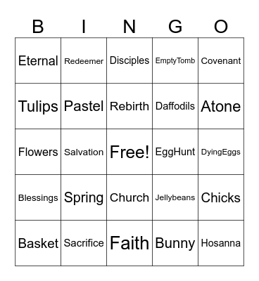Easter Word Scramble - FVCS_B Bingo Card