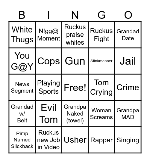 The Boondocks Bingo Card