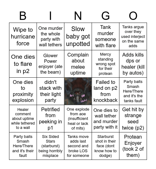 Bingo Abomination Bingo Card