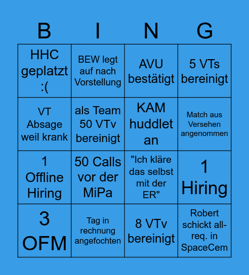 SpaceCEM Bingoooo Bingo Card