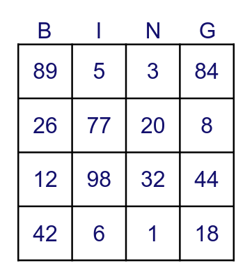 WINKKS BEACH CLUB Bingo Card