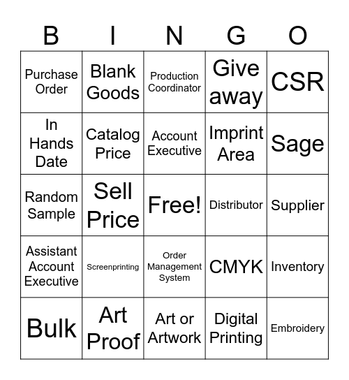 Promo Hunt! Bingo Card