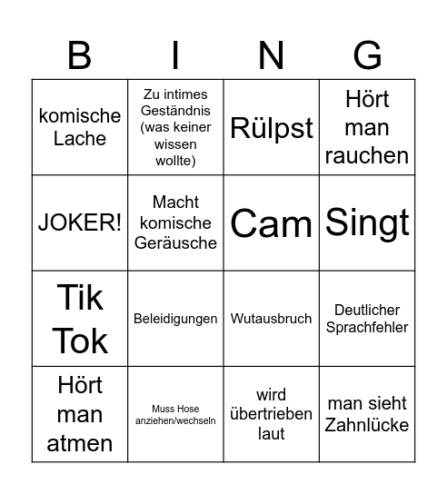 Janis-Bingo Card