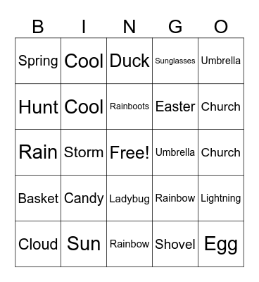 ASL Spring Bingo Card