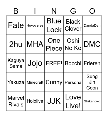 AF 2025 BINGO Card