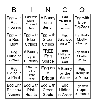 Easter Hunt Bingo! Bingo Card