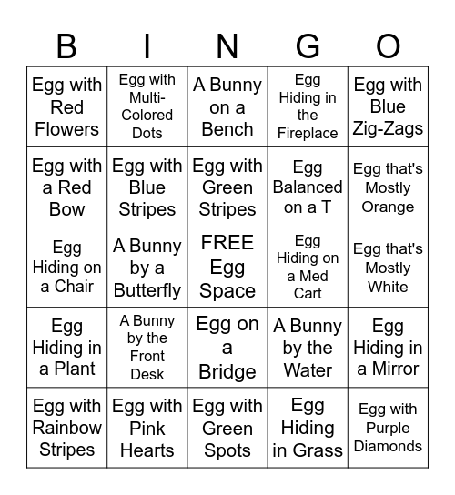 Easter Hunt Bingo! Bingo Card