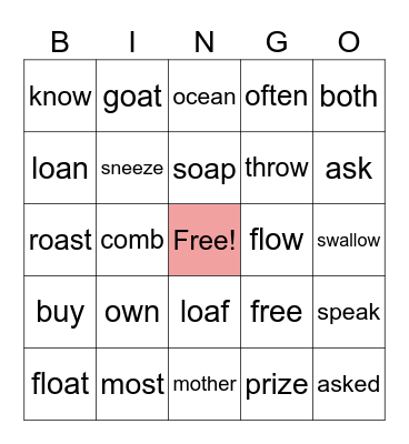 List 13 Bingo Card