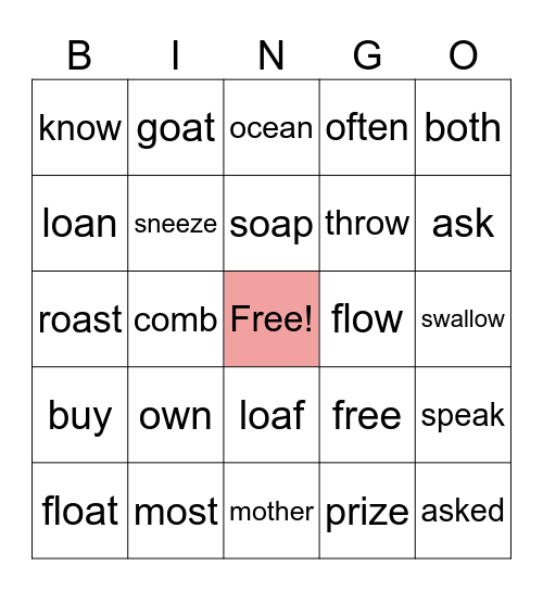 List 13 Bingo Card