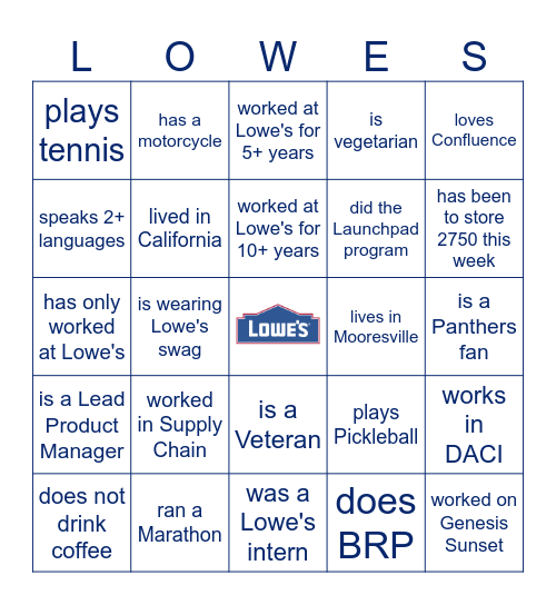 Find & Meet Someone Who... Bingo Card