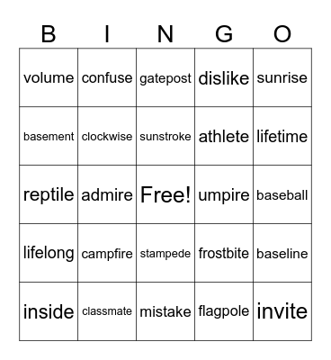 4.2 Bingo Card