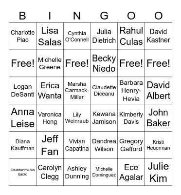 1585 Healthcare Offsite Bingo Card
