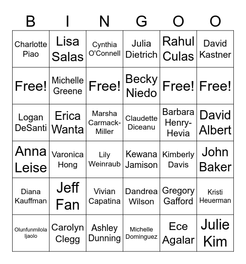 1585 Healthcare Offsite Bingo Card
