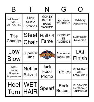 Wrestlemania 41 Bingo Card