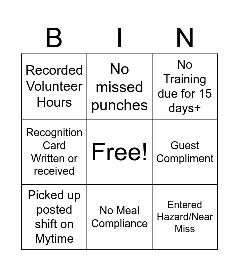 2364 Bingo April Week 3 Bingo Card