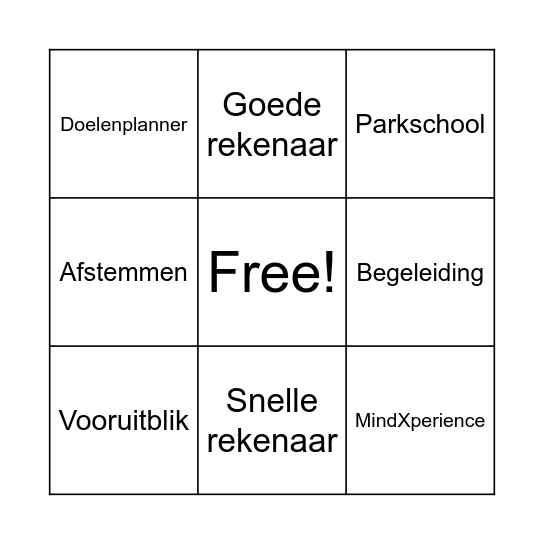 Doelgericht op Sterke Rekenaar Bingo Card
