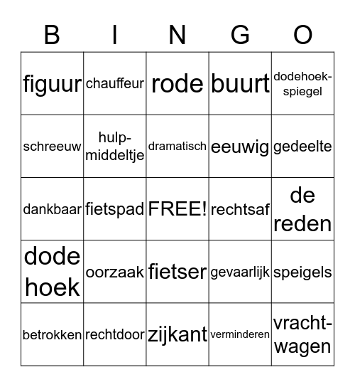 tweeklanken Bingo Card