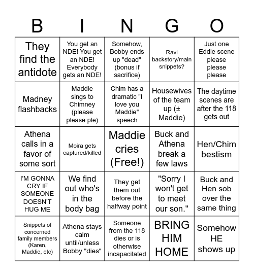 8x15 Bingo Card